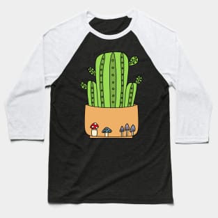 Cute Cactus Design #84: Mush-Room For Cacti Baseball T-Shirt